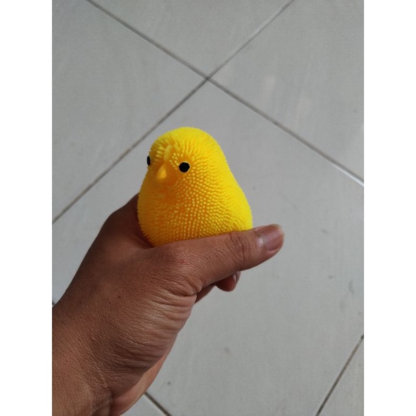 Mesh Ball Ayam LED / Stress Ball Anak Ayam / Mainan Anak Ayam / Squishy Ayam LED