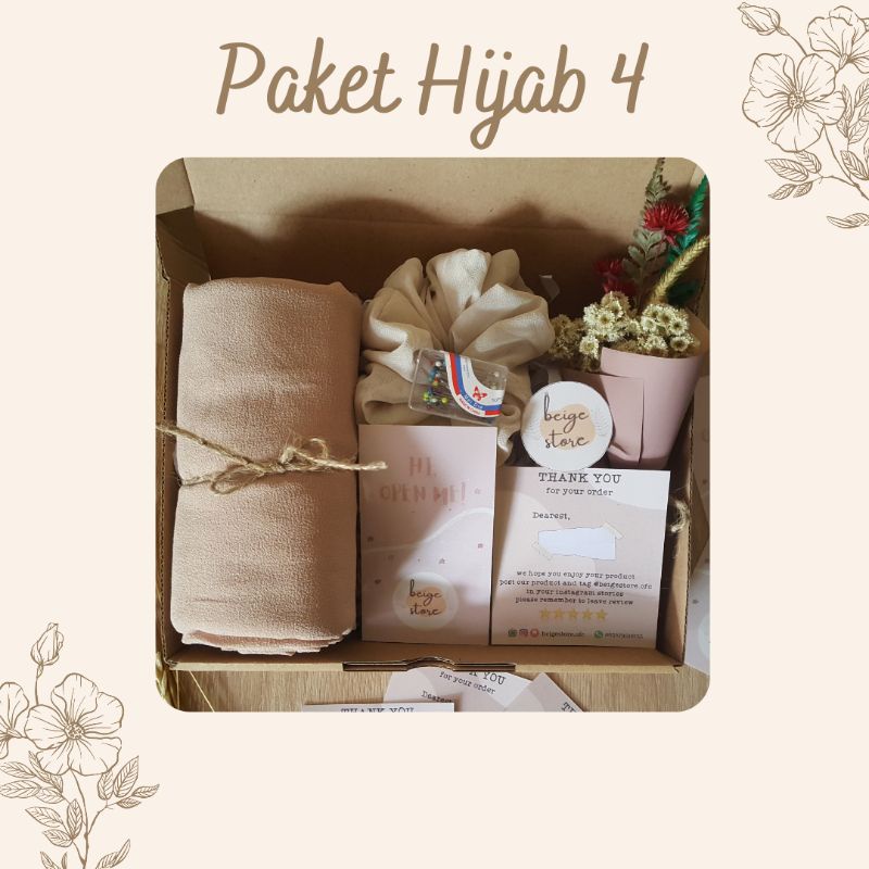 

Paket Hijab 4 - Pasmina Gift Box / Hampers Hijab Pasmina / Parfume / Hadiah Ulang Tahun / Wisuda