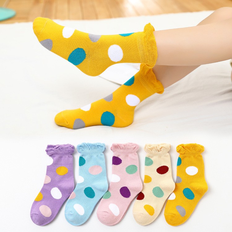 LittleAaron SUPER COLOURFULL DOTS Kaos Kaki Anak Laki Laki Perempuan 6 bulan - 3 Tahun Import