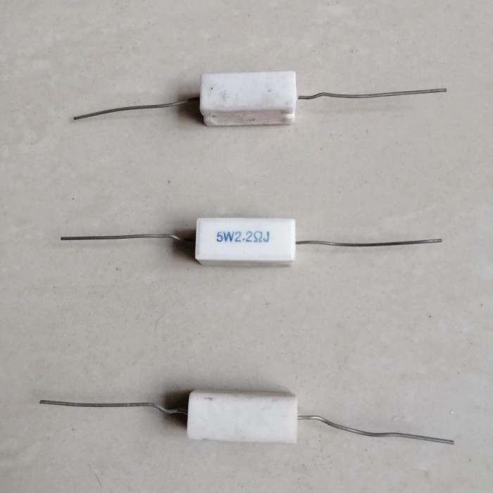 2,2 ohm R 2R2J 2R2 Resistor Kapur 5w 5watt 2,2ohm 2,2R 2.2RJ 5 w watt