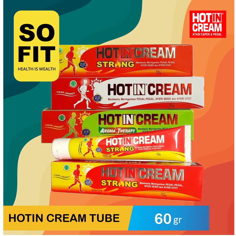 Hotin Cream Tube 60gr / Hot in Krim Pegal Nyeri Otot