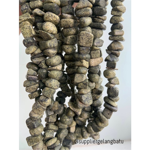 KERIKIL BESAR Batu alam JASPER DOFF 2cm bahan gelang kalung pilihan