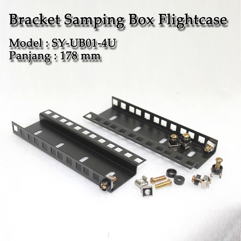 2 Pcs Plat Rack 4U Box Flightcase / Bracket Samping 4U HardCase / Spare Part Box Flight Case