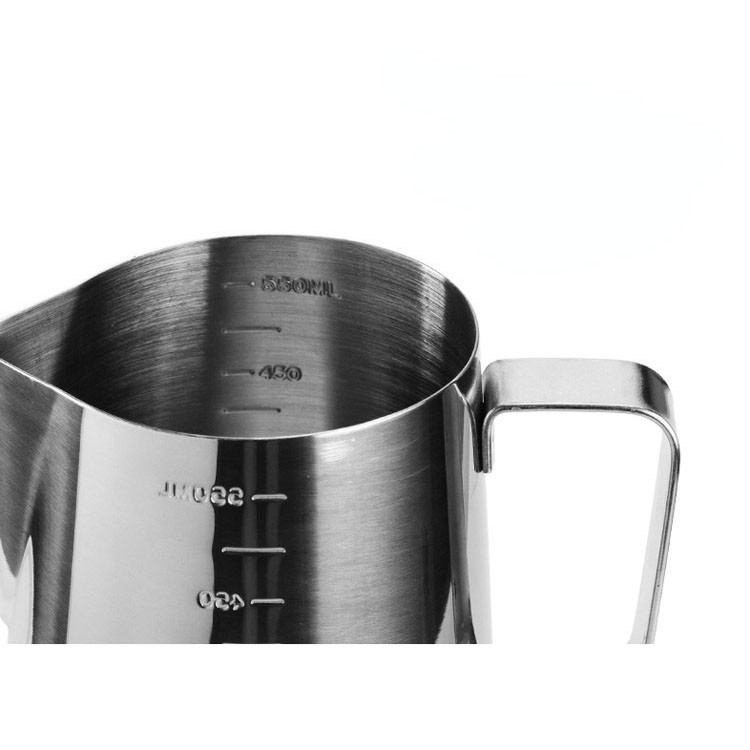 OneTwoCups Gelas Pitcher Kopi Espresso Latte Art Stainless Steel 1000ml - Silver