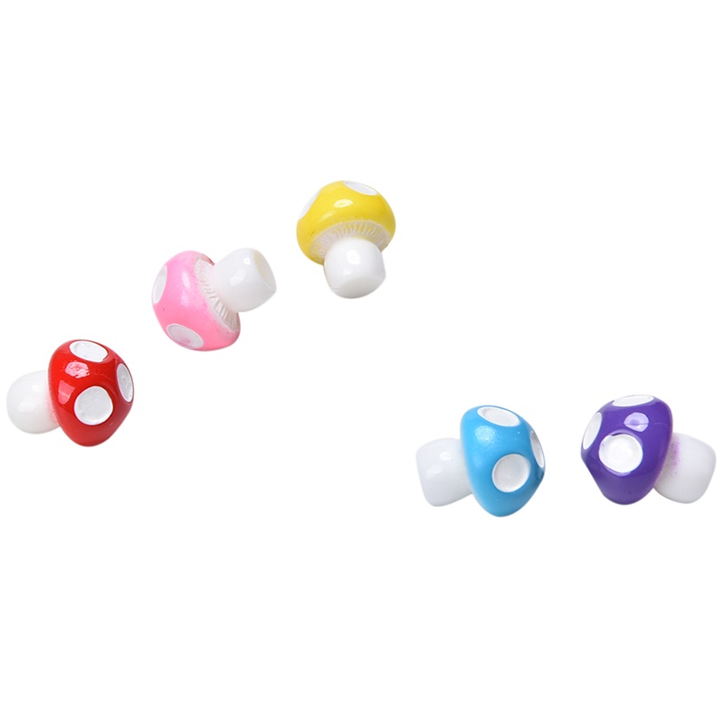 (Happy) 10 / 20pcs Miniatur Jamur Lucu Untuk Dekorasi Rumah Boneka