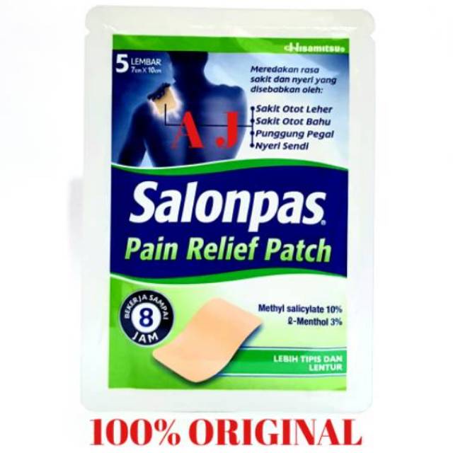 Salonpas Pain Relief Patch (Meredakan Sakit Otot Leher, Nyeri sendi dan Pegal- Pegal)