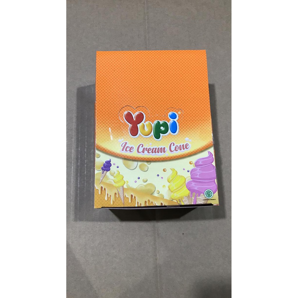 

Hot Item Yupi Ice Cream Cone 1 Pak Box Dus 24 Pcs Permen Jelly Manis