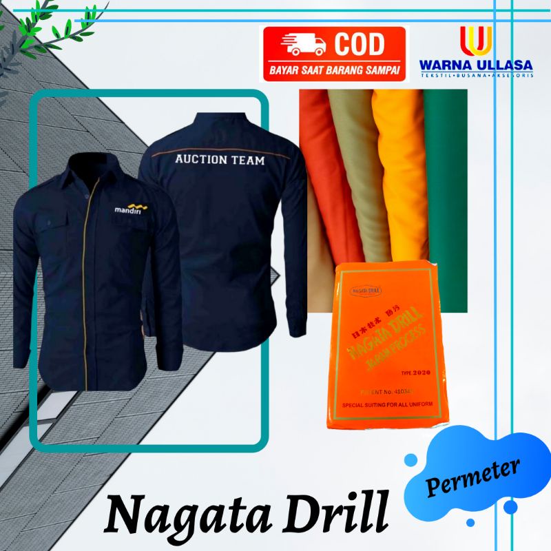 Bahan Kain Nagata Drill GRADE A, Bahan Seragam Satpam, Seragam Perawat, Seragam Pramuka