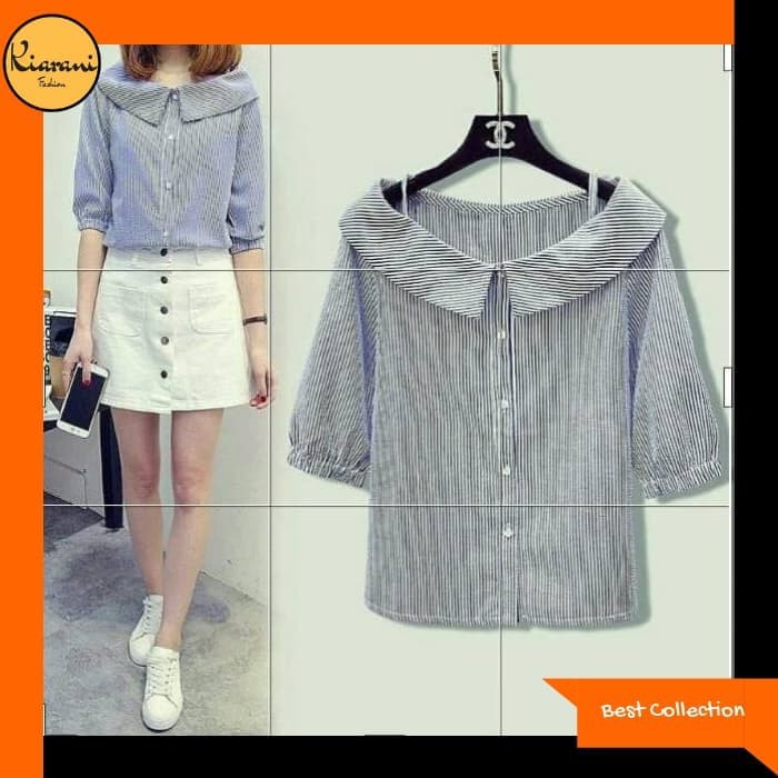 Parling Laris Atasan Blouse Lengan Serut 917 / Baju Atasan Blouse 917 Price