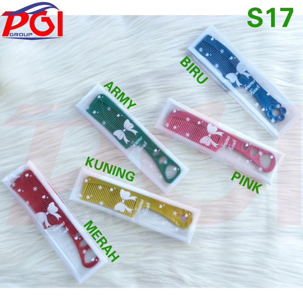 S ( S17 ) SOUVENIR SISIR MINI LUBANG KEMASAN MIKA