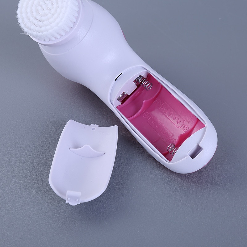 Biutte.co Pembersih Muka Elektrik Alat Facial pembersih muka Sikat Muka 5 in 1 Facial Cleansing Brush Spin Brush For Face Electric Face Pore Cleaner Washer Facial Skin Care Massager Skin Beauty Multifunctional 5 in 1 Electric Facial Cleansing Instrument