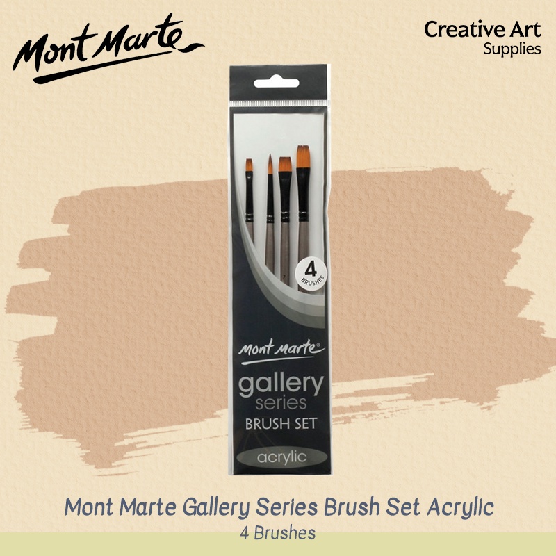 

Mont Marte Gallery Brush Set Acrylic 4 pcs