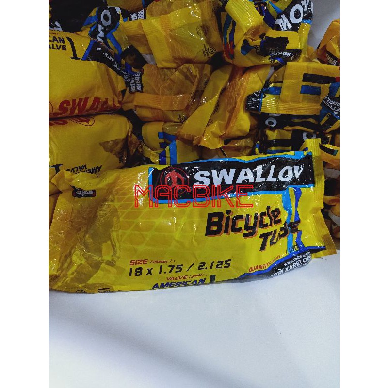 BAN DALAM SEPEDA 18X1.75/2.125 SWALLOW | BAN DALAM SWALLOW 18X1.75-2.125 | BAN DALAM SWALLOW