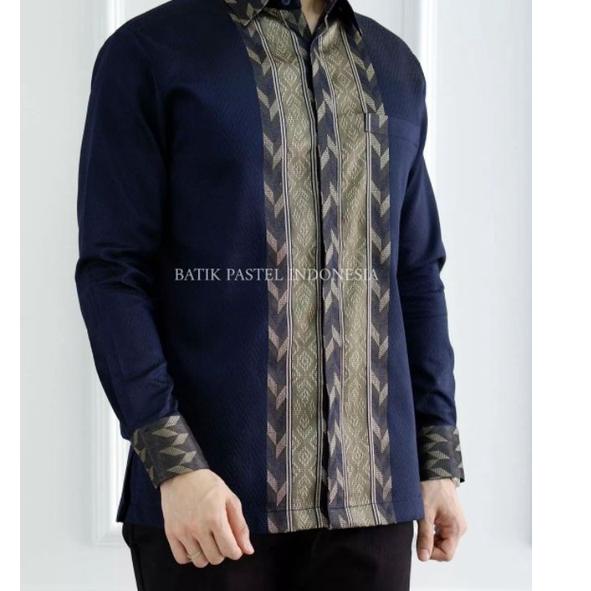 Menarik.. kemeja tenun pria lengan panjang - kemeja tenun baron pria lengan panjang ethnic songket b