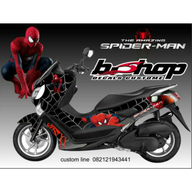 zumimylittlejourney Stiker  Motor Nmax  Spiderman 