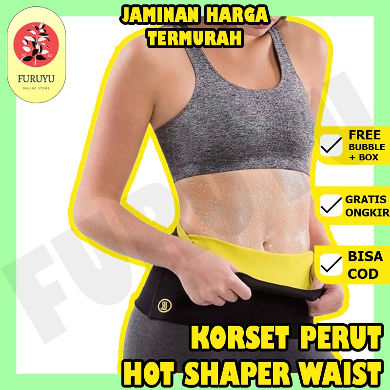 Korset Olahraga Pria Wanita Hot Shapers Waist Neotex Pelangsing Pengecil Perut Buncit Pembakar Lemak