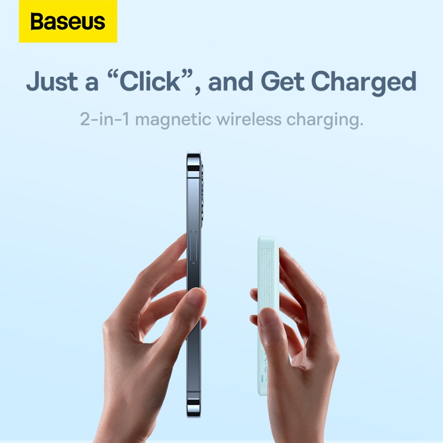 BASEUS WIRELESS POWER BANK MAGNETIC CHARGER 20W FAST CHARGING 6000 MAH