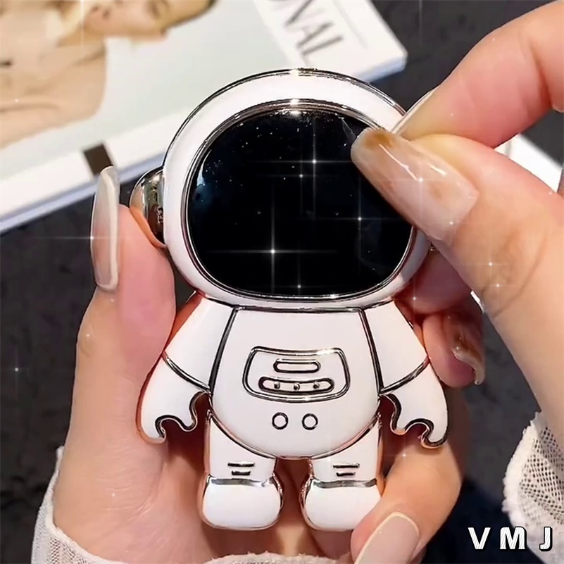 Soft Case TPU Motif Astronot Untuk Samsung A12 A72 A52 A52s A71 A51 A50 A50s A30s A20 A30 M12 S20 S21 FE S22 Ultra Plus Astronaut Electroplate Phone Case Soft TPU Silicone Case Shockproof Drop Resistance Protective Cover