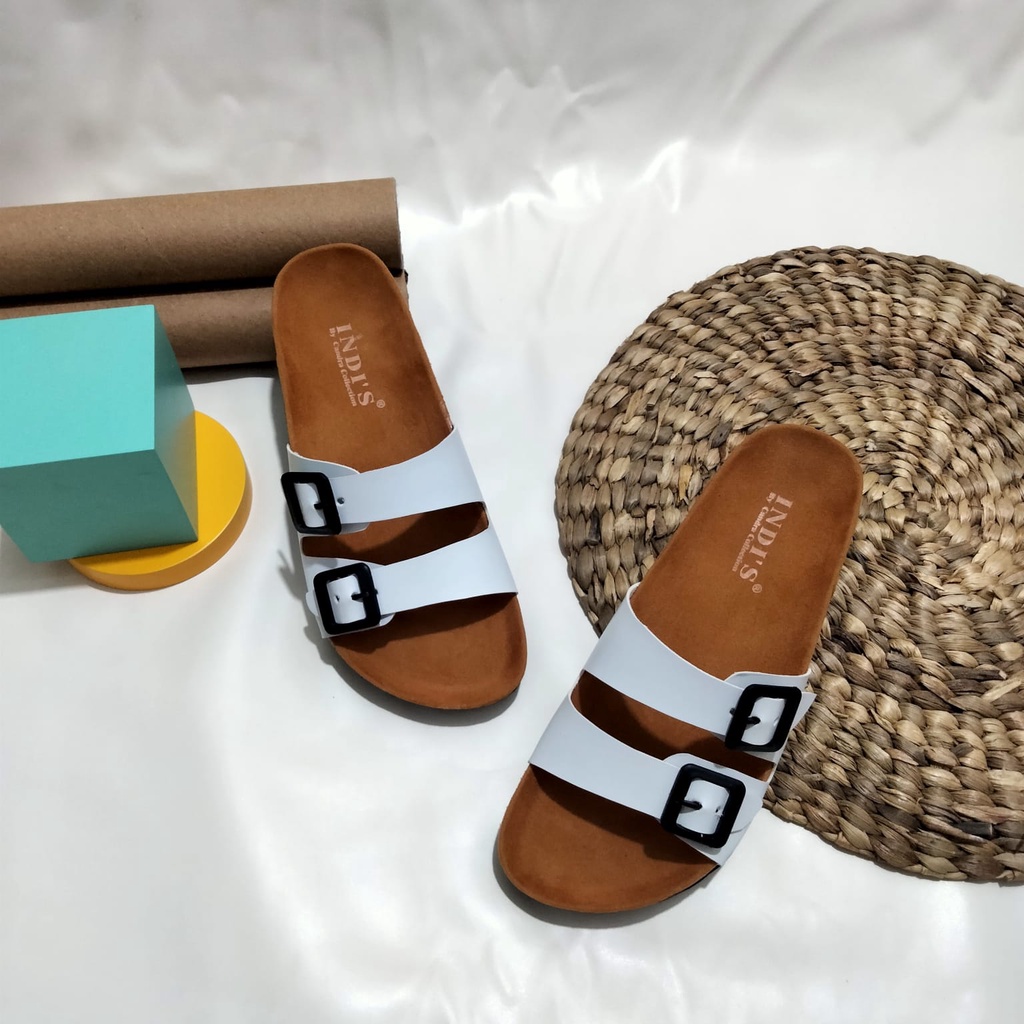 Sandal Flat Wanita Birken - Sendal Santai Wanita Terbaru Kasual Kekinian NESANH - KIRANA