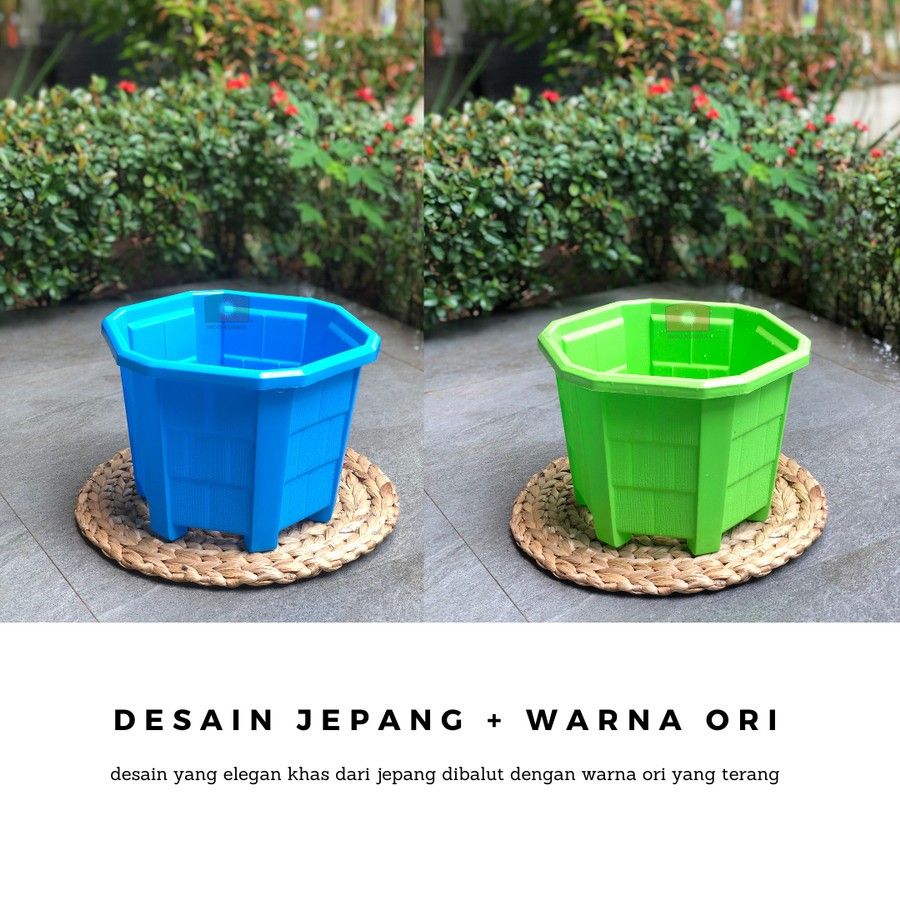 Pot Bunga Tanaman SEGI 6 PILAR 20CM WARNA