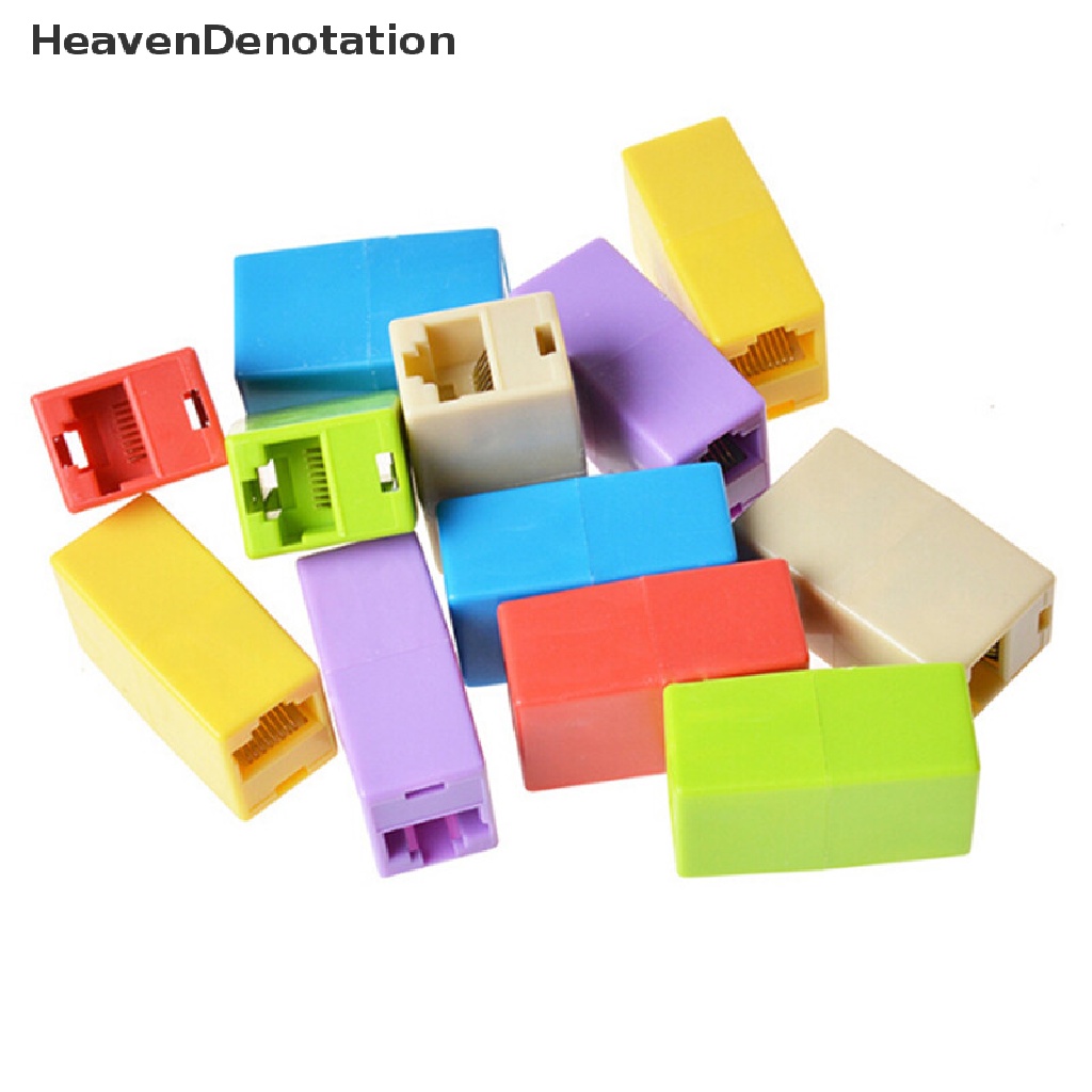 [HeavenDenotation] 5PCS RJ45 Female To Female Network Ethernet LAN Connector Adapter Coupler Extender