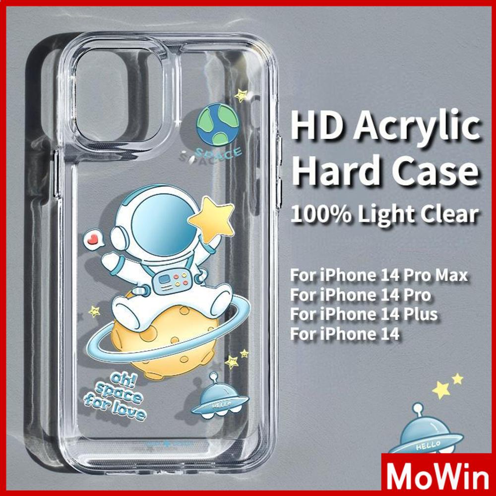 iPhone Case HD Acrylic Hard Case High Clear Metal Button Protection Camera Shockproof Cartoon Cute Compatible with iPhone 14 Pro Max 14 Plus 13 Pro Max 12 Pro Max 11 XR 7Plus