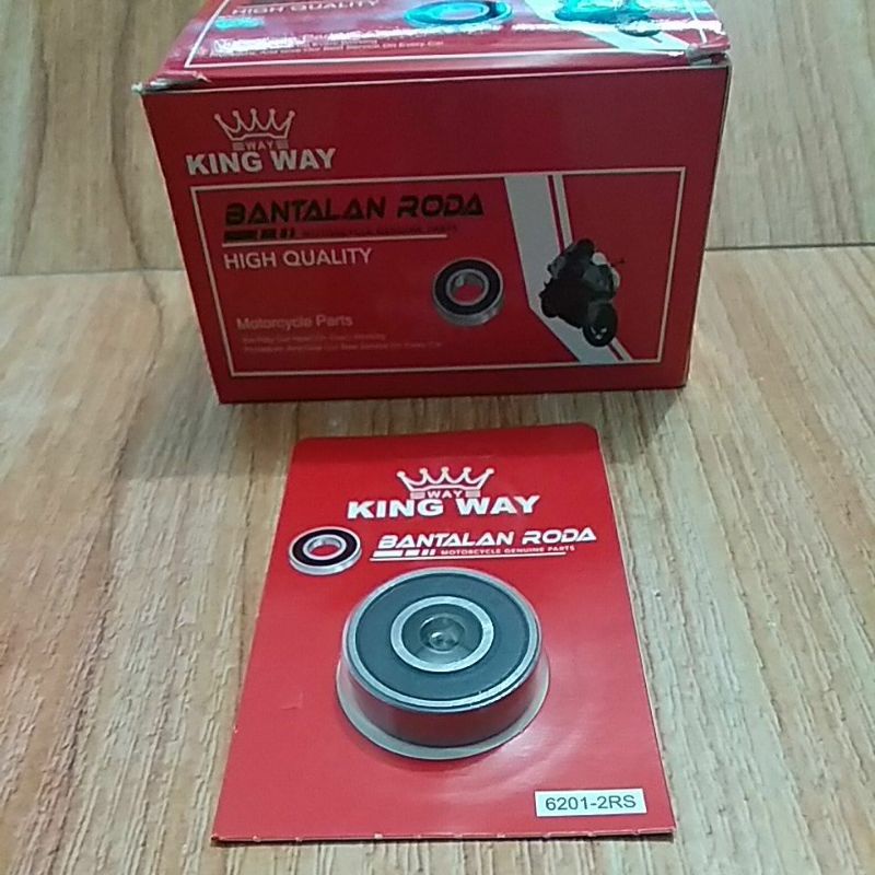 BEARING 6201 2RS LAHAR LAHER BANTALAN RODA 6201 2RS 1 KOTAK ISI 10 PC