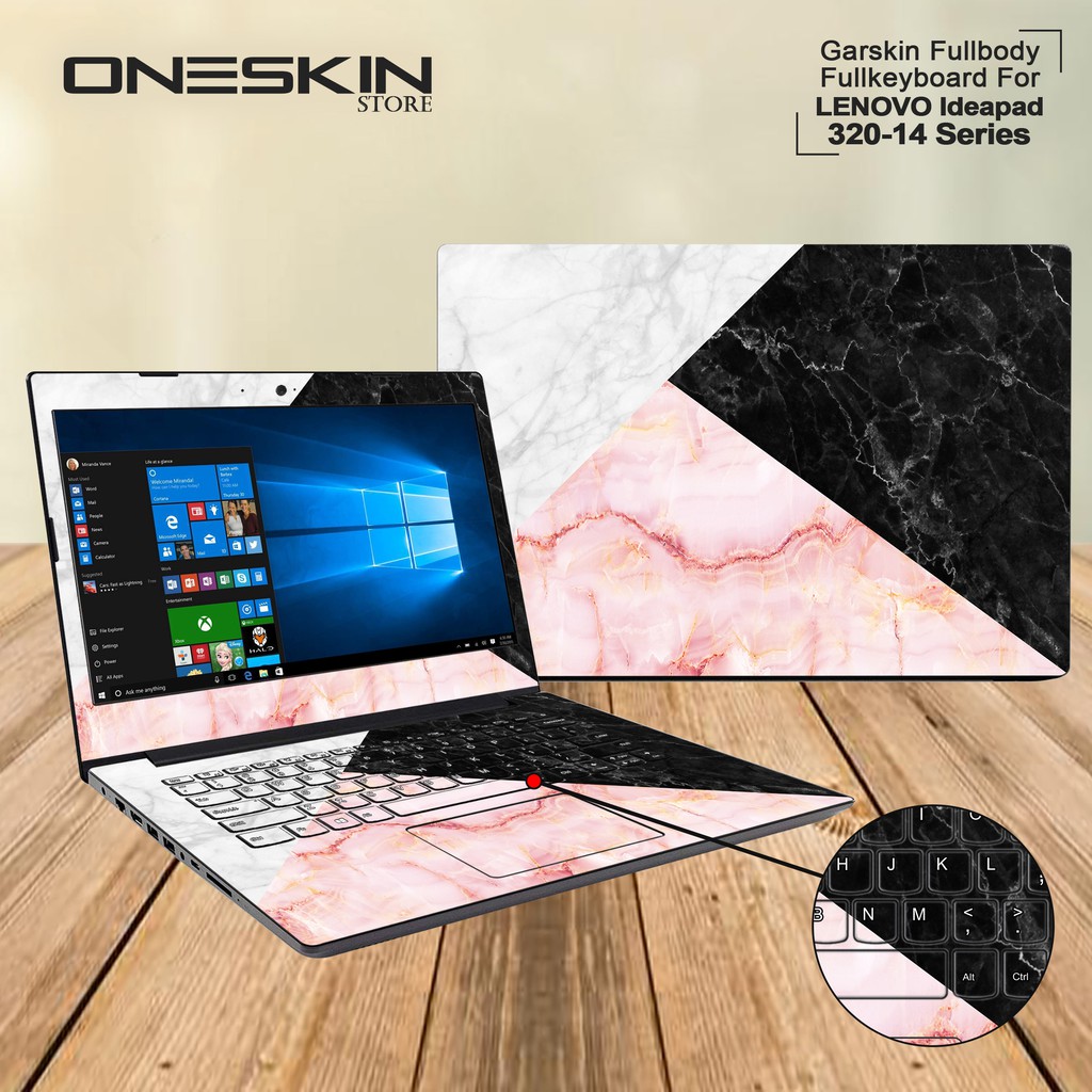 Garskin Laptop Cover Lenovo Ideapad 320-14AST-80XU00-0PID 0RID 0SID Fullbody Fullkeyboard