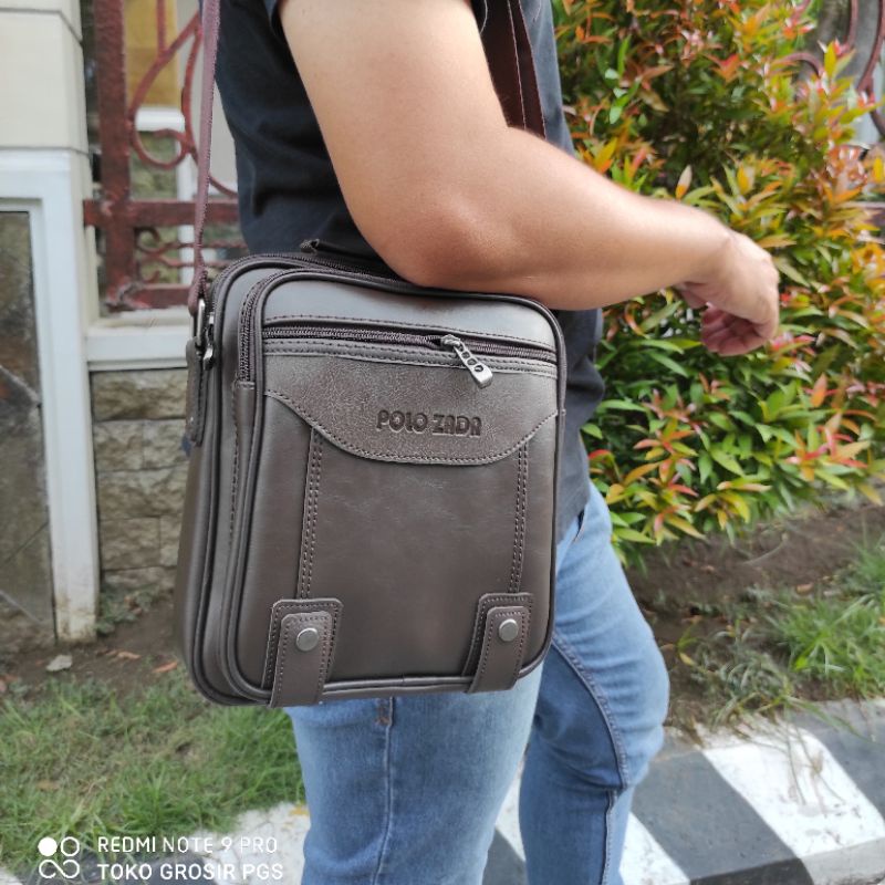 TAS ORIGINAL POLOZADA TAS KANTOR PRIA TAS BAHU QUALTY PREMIUM TAS PRIA KULIT SINTETIS