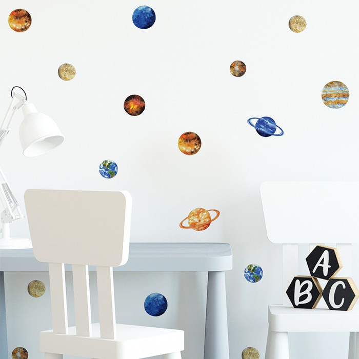 Wall Sticker / Stiker Dinding / Kaca : Planet Tata Surya