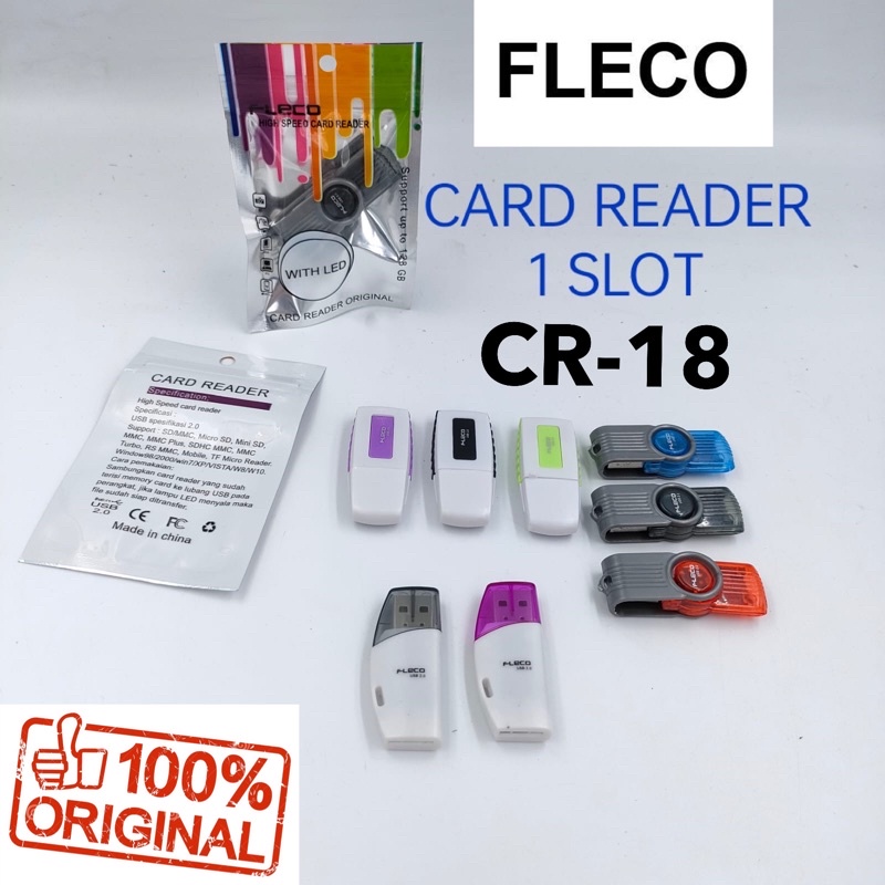 GROSIR CARD READER MICRO SD NEW CR18 FOR MEMORY CARD SMARTPHONE SUPPORT UP TO 512GB