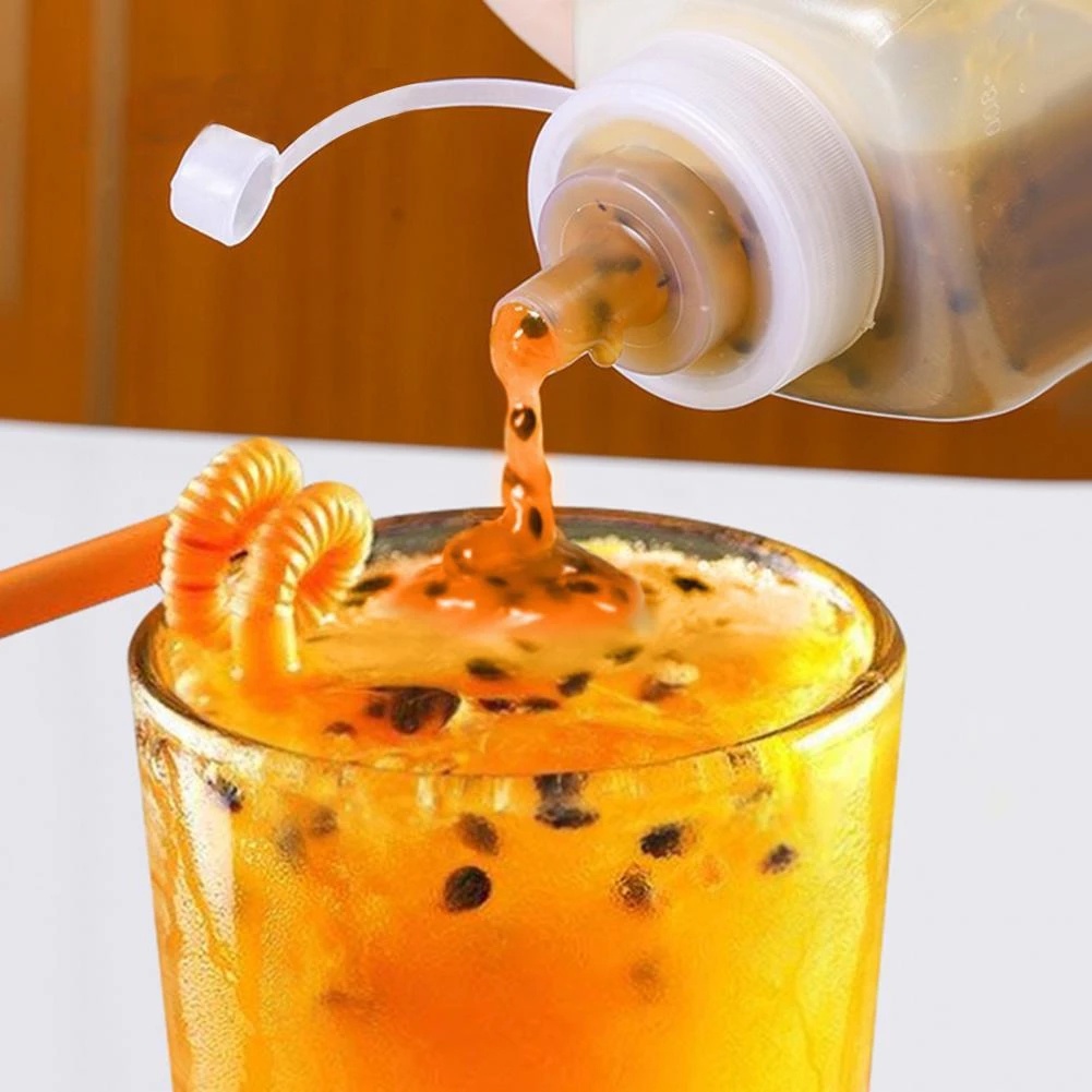 800ml  Large Caliber Squeeze Bottle /Square Squeeze Condiment Bottles With On Cap Lids