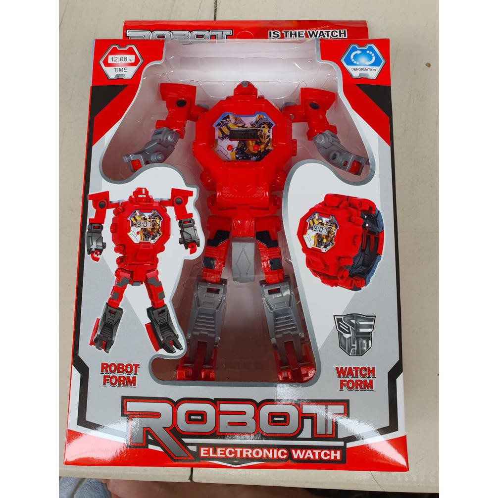 Terbaru Jam tangan anak ROBOT TOBOT ukuran BESAR 3 warna robot DEFOR
