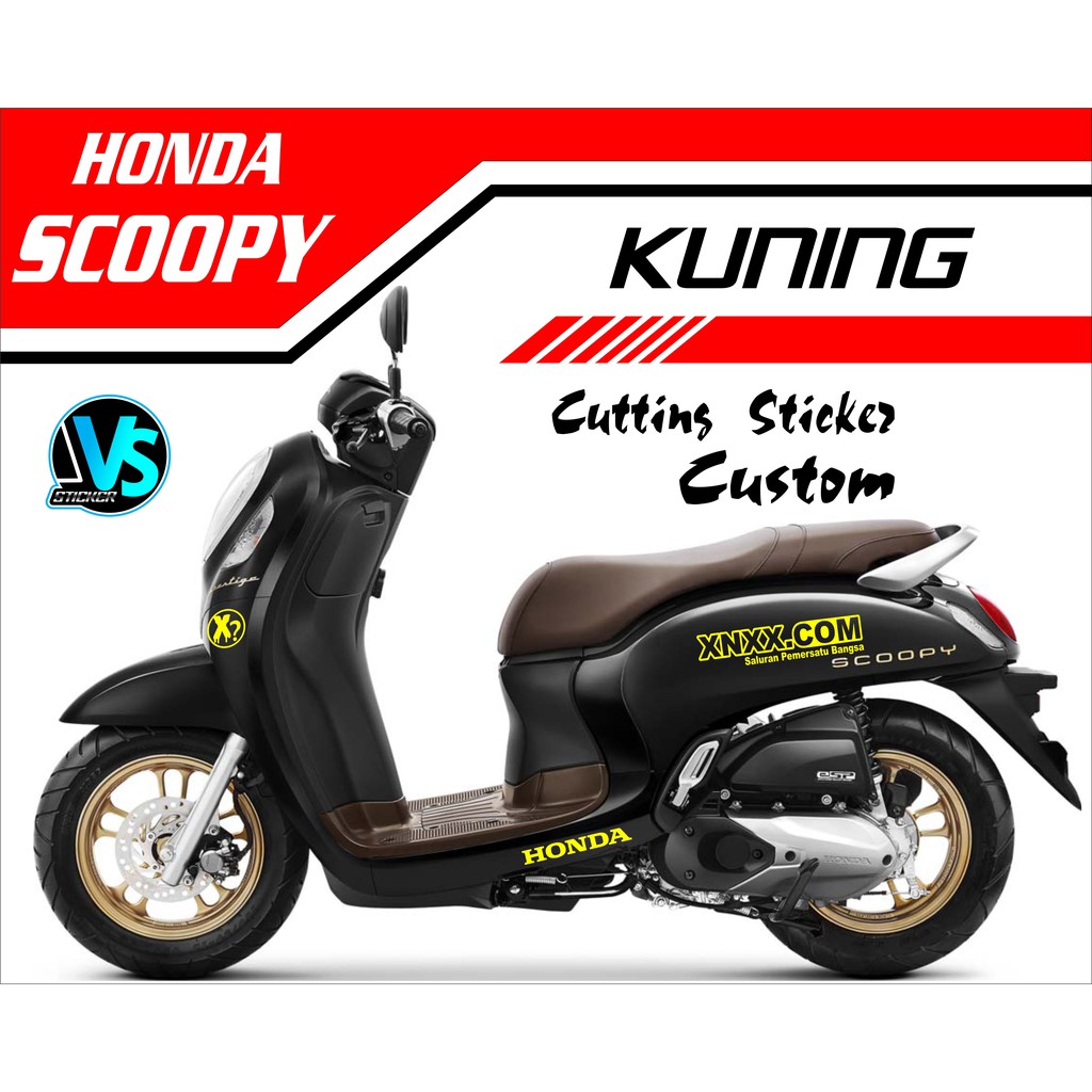 Striping Cutting Sticker XNXX Stiker Honda Scoopy & Genio