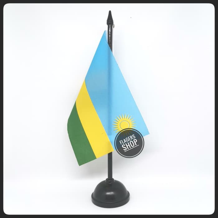 

Bendera Meja Rwanda + TIang Kayu