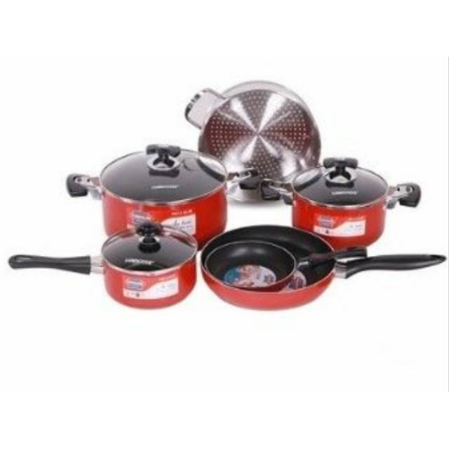 Sunhouse SHG-CS56 Cookware Set Panci,Wajan,Steamer 1 Set