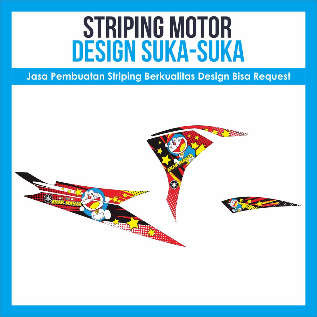 Striping Variasi Jupiter Mx 135 New Semi Full Body Design Suka