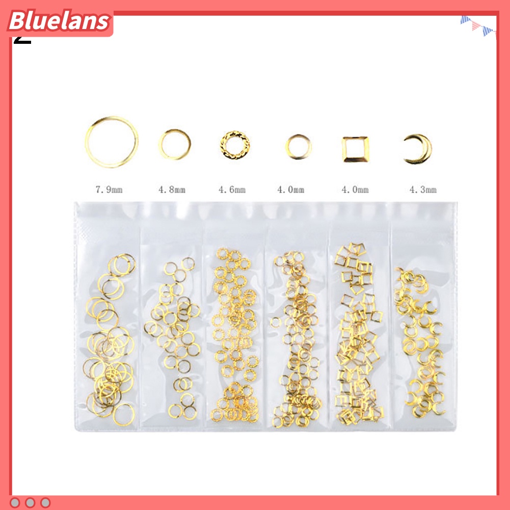 Bluelans Frame Metal Bentuk Geometri Hollow Untuk Dekorasi Nail Art DIY