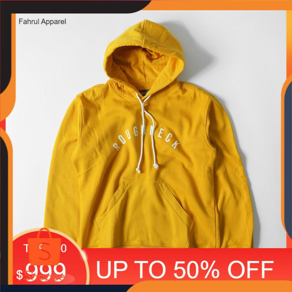 Hoodie Roughneck H169 Mustard Sig White