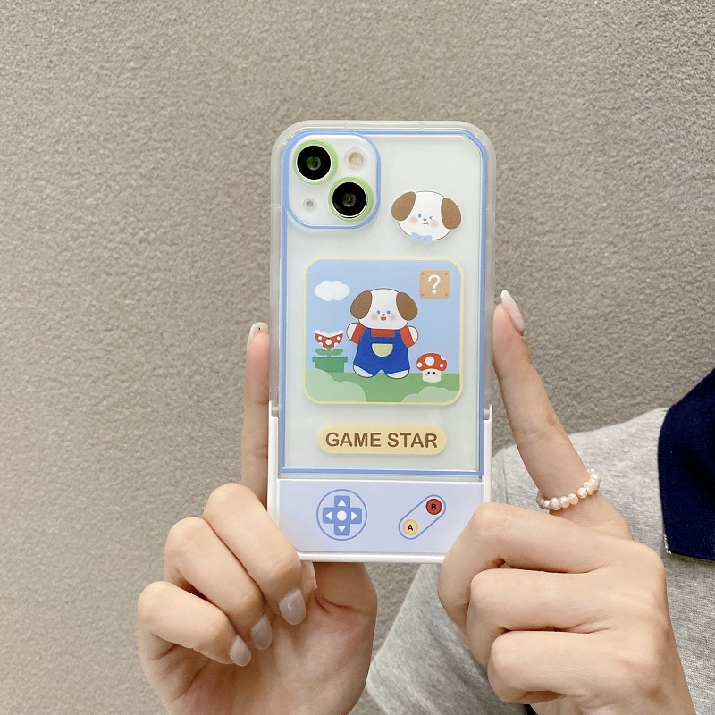 Casing iPhone 11 12 13 Pro MAX X XR XS MAX 7 8 Plus Motif Game Console Tahan Jatuh