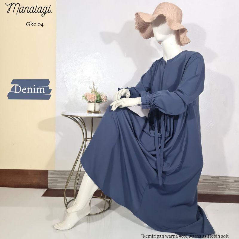 GKC 04 Denim | Gamis by Manalagi.Id | Gamis Syari
