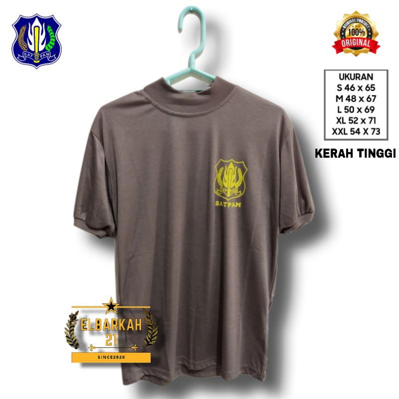 KAOS SATPAM WARNA COKLAT TERBARU