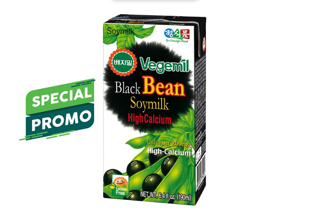 

Vegemil Black Bean Soybean Milk High Calcium 190gr / Korean Soybean Milk