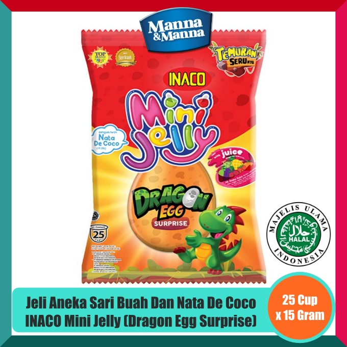 

Jeli Aneka Sari Buah Dan Nata De Coco INACO - 25 Cup x 15 Gram