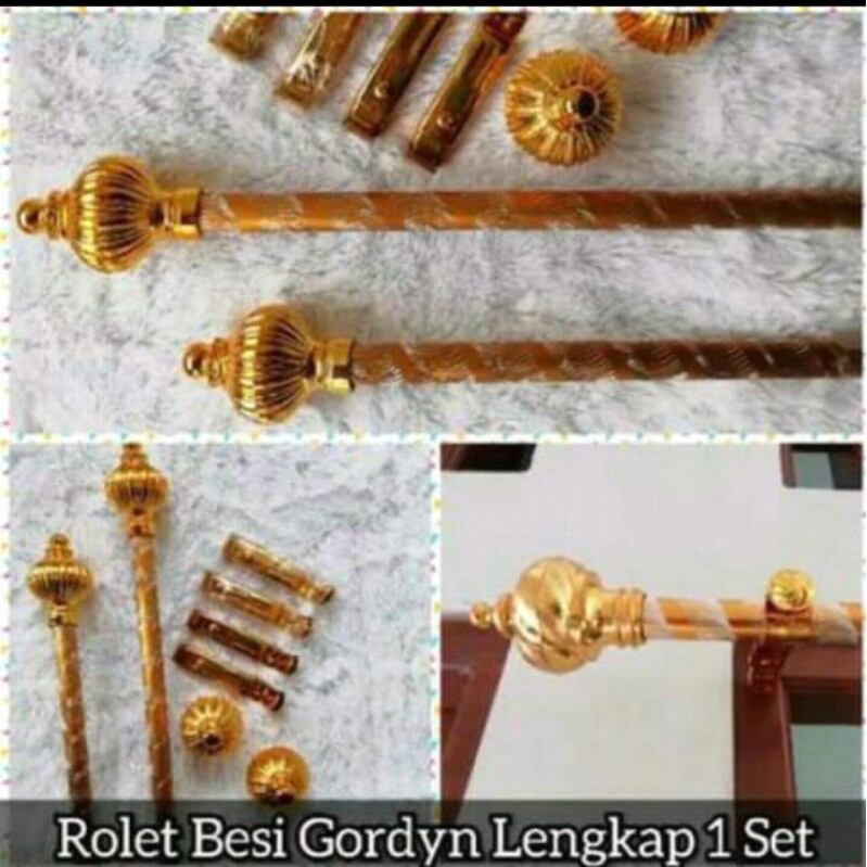 BESI GORDEN / BATANG GORDEN FULL SET MURAH /TIANG GORDEN FULL SET/Gagang Gorden /Besi Gorden 1 Meter