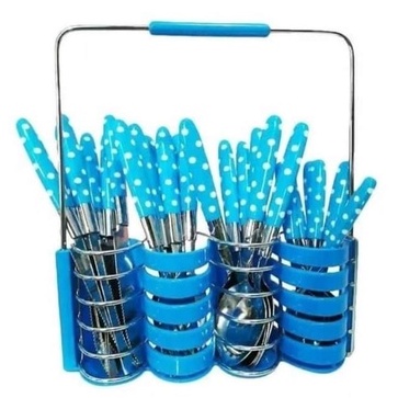 SENDOK SET POLKADOT ISI 24PCS / SENDOK POLKA SET 24 PCS / SENDOK MAKAN POLKADOT ISI 24 PCS