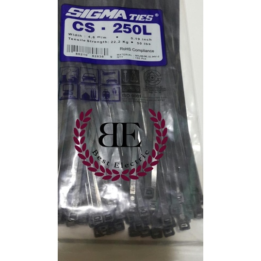 

✭ Kabel Ties / Kabel Tis / Cable Tie CS 250 L Hitam 25 cm SIGMA CS250L ♡
