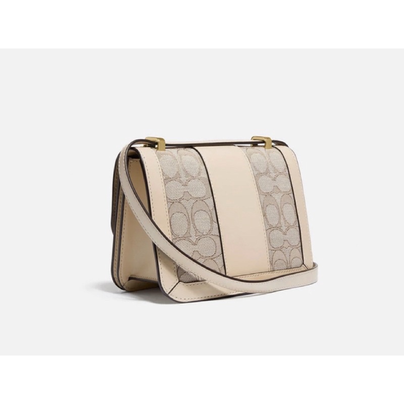 Coach Alie Shoulder Bag In Signature Jacquard With Snake Skin (C3760)