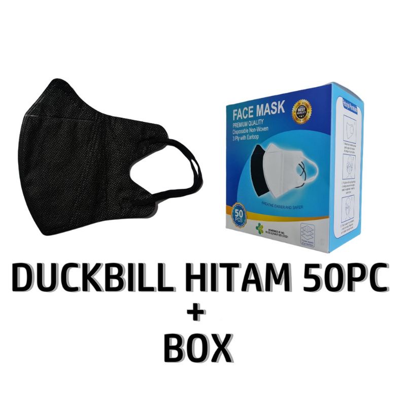 MASKER DUCKBILL FACE MASK WARNA-WARNI 3PLY ISI 50PCS BAHAN PREMIUM