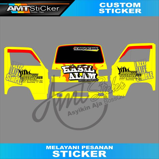 [Termurah] Sticker Cabin Depan Truk Umplung Stiker Kaca Sticker Pintu Kanan Kiri